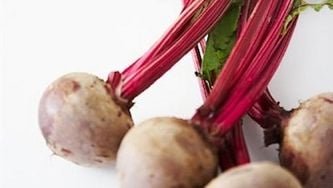 Celeriac salad with beets and apple