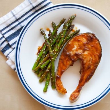 Miso-hoisin salmon