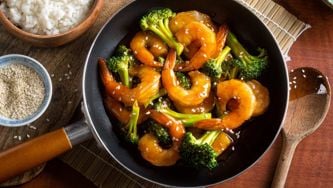 Frozen seafood stir-fry