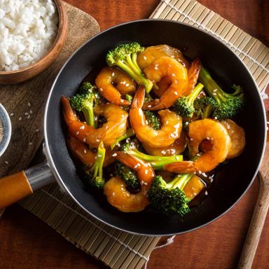 Frozen seafood stir-fry