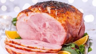 Honey-glazed ham