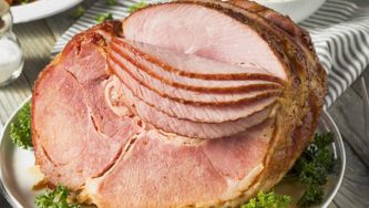 Maple-glazed ham