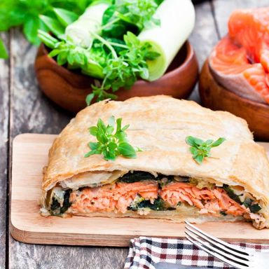 Dilled salmon Wellington