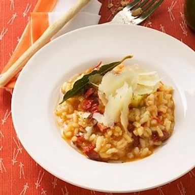 Golden squash risotto