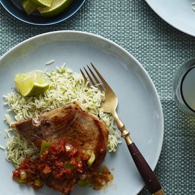 Ten-minute Mexican pork chops