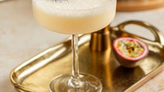 Champagne And Passion Fruit Cocktail