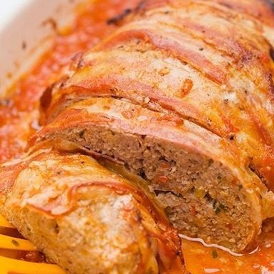 Swedish meat loaf with horseradish cream