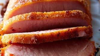 Roasted sugary rum bacon
