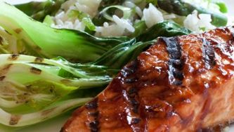 Hoisin salmon with bok choy