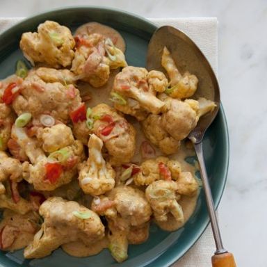 Saucy curried cauliflower