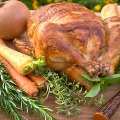 Comforting roast chicken and veggie dinner