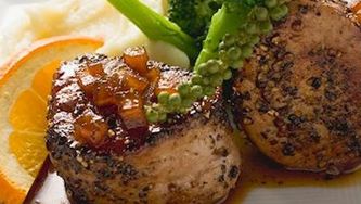 Apple chutney roasted pork
