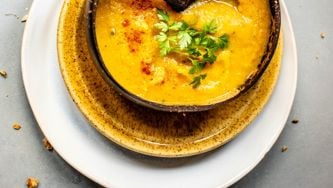 Velvety carrot-ginger soup