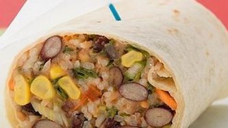Spicy black bean burritos