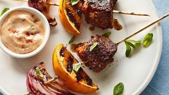 Moroccan-style lamb kebabs