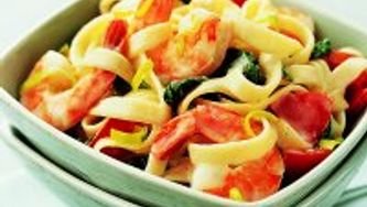 Creamy shrimp Florentine