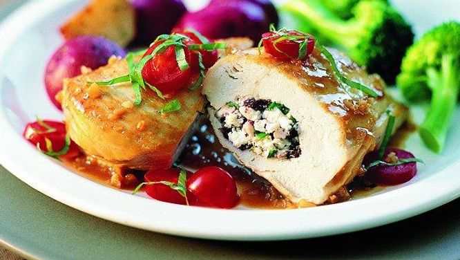 Feta and olive stuffed chicken