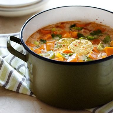 Thai lime-vegetable soup
