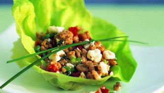 Lemon-pepper chicken cups