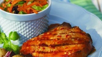 Chili-teriyaki chops