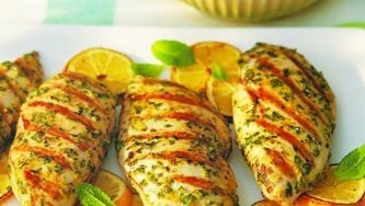 Lemon chicken with mint