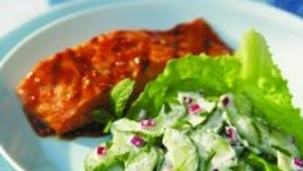 Soy-sake marinated salmon