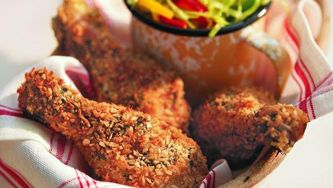 Tropical oven "fried" chicken