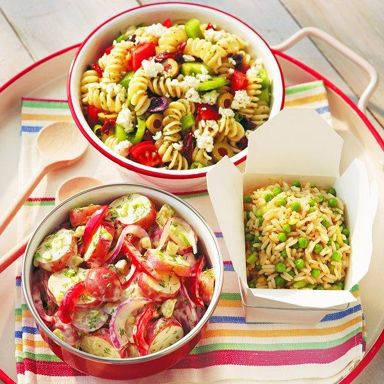 Triple red potato salad