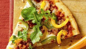 Sicilian sausage and pepper pizza