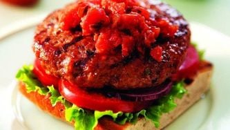 Chicken bruschetta burgers