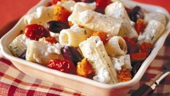 Rigatoni with roasted butternut squash & tomatoes