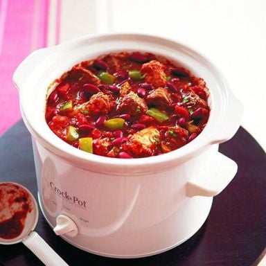Chunky beef and sausage chili