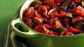 Chunky Roasted Vegetable And Chicken Chili