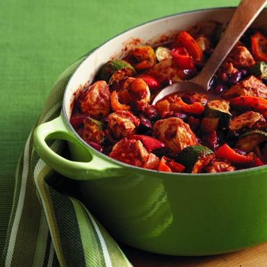 Chunky Roasted Vegetable And Chicken Chili