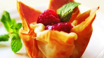 Rhubarb custard cups