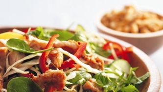 Warm Thai chicken salad
