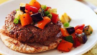 Grilled ratatouille burgers