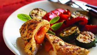 Grilled chicken cordon bleu