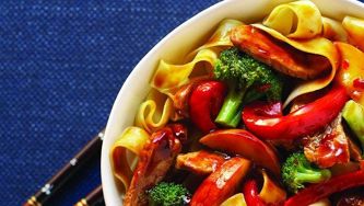 Pork and broccoli stir-fry