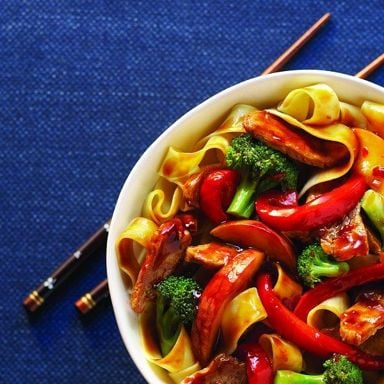 Pork and broccoli stir-fry