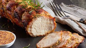 Roasted Pork Loin With Honey-Mustard Glaze