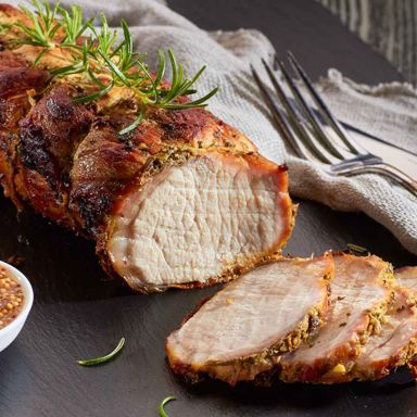 Roasted Pork Loin With Honey-Mustard Glaze