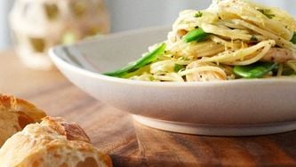 Lemon chicken spaghettini