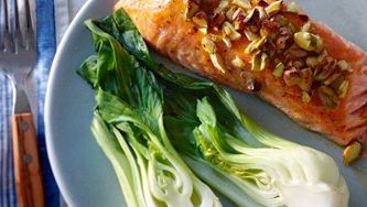 Pistachio-crusted salmon
