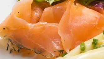 Smoked salmon and caper triangles