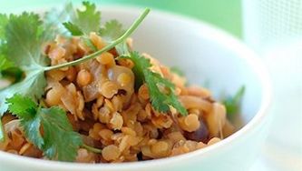 Summery curried lentils