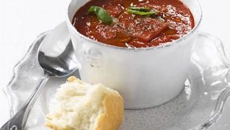 Garlicky tomato and sausage soup