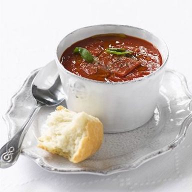 Garlicky tomato and sausage soup