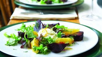 Roasted-beet and orange salad