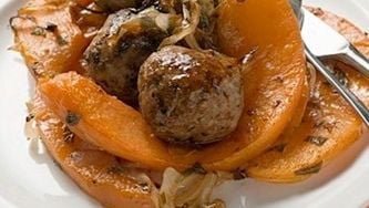 Roasted pumpkin with shallot vinaigrette